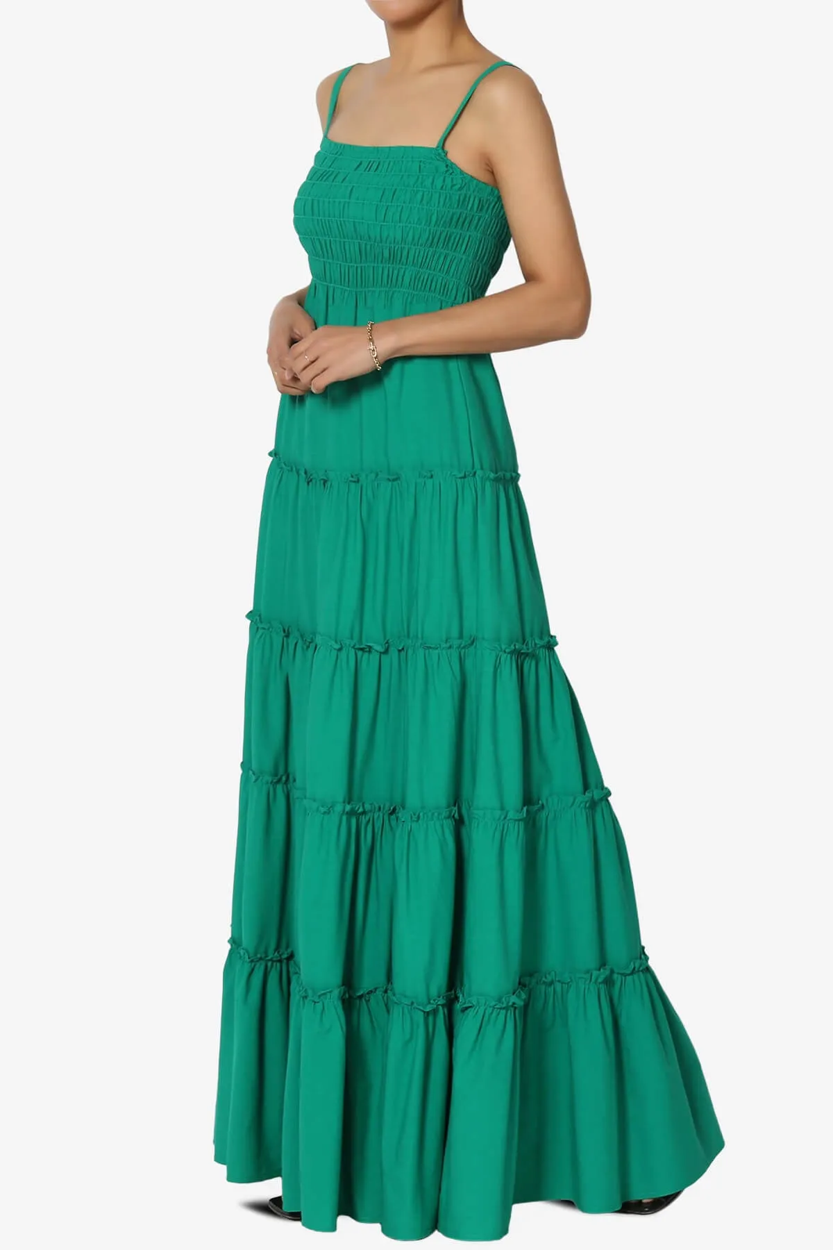 Cassie Smocked Cami Tiered Maxi Dress