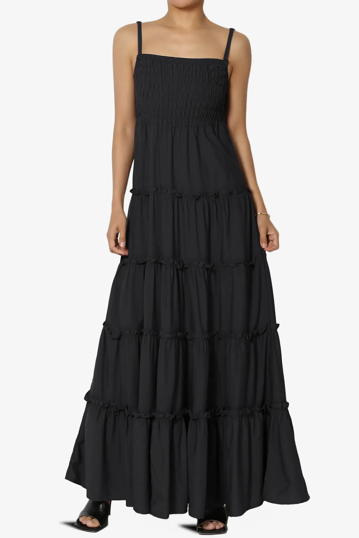 Cassie Smocked Cami Tiered Maxi Dress