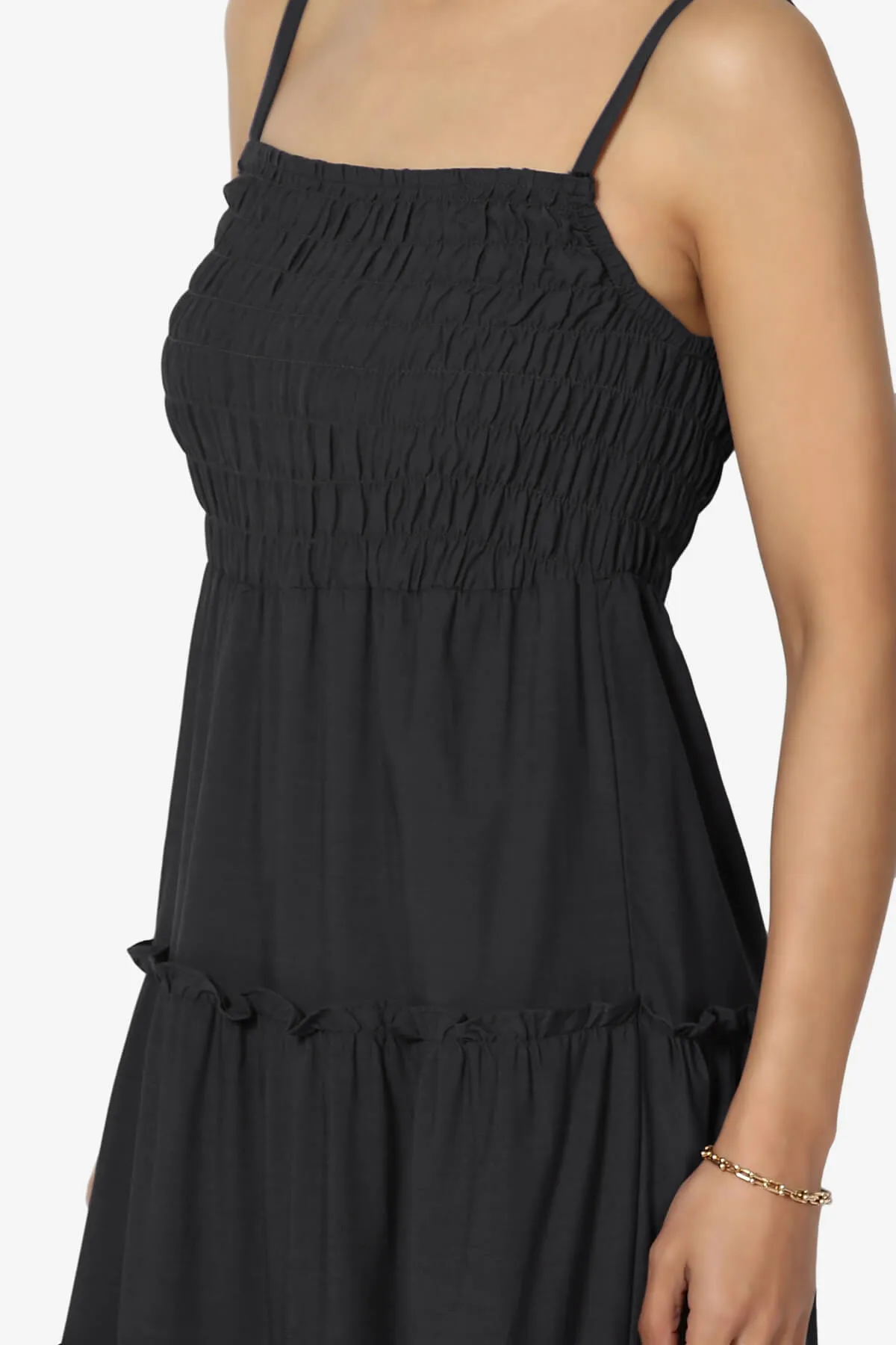 Cassie Smocked Cami Tiered Maxi Dress