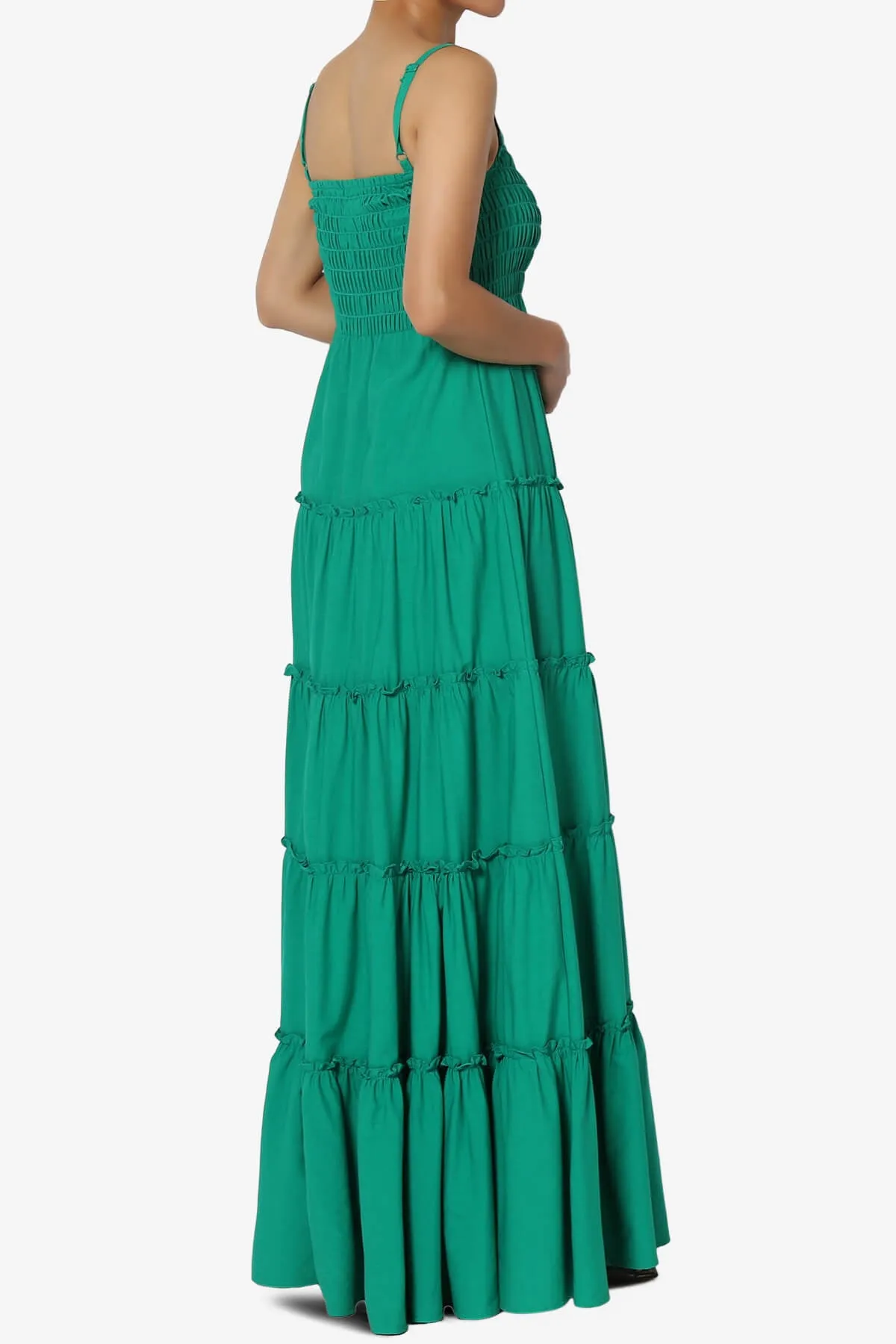 Cassie Smocked Cami Tiered Maxi Dress