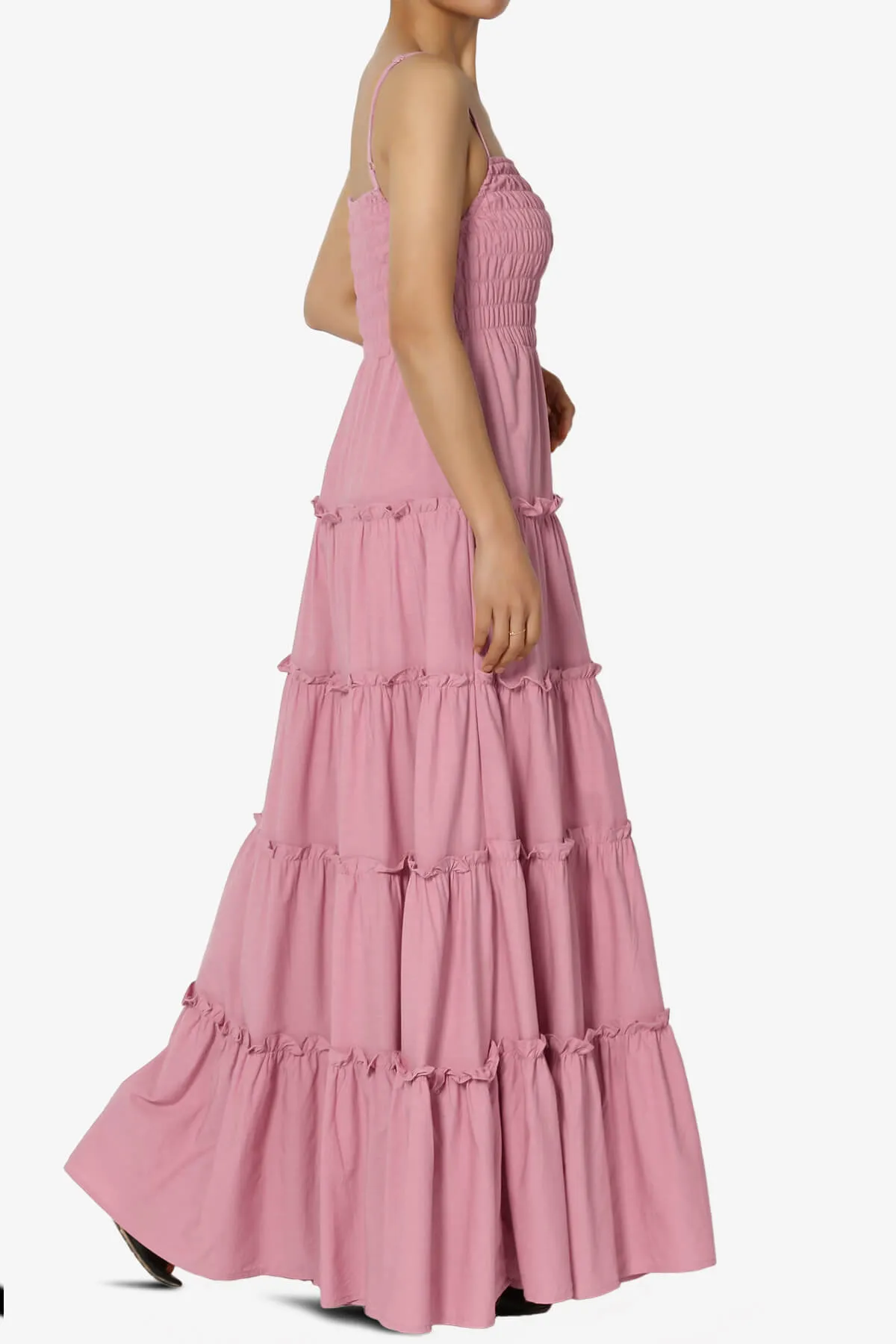Cassie Smocked Cami Tiered Maxi Dress