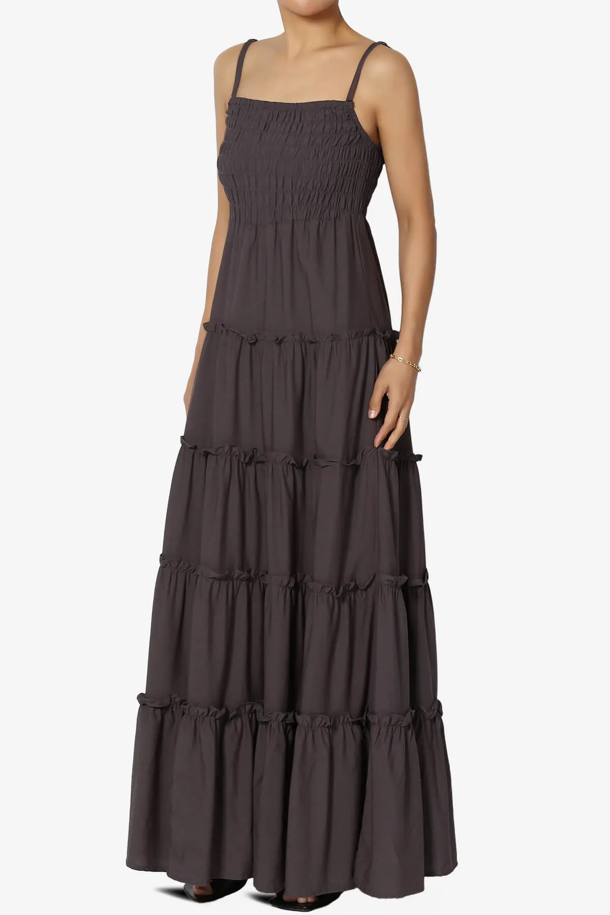 Cassie Smocked Cami Tiered Maxi Dress