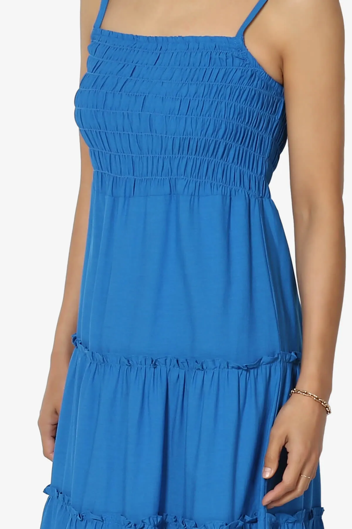 Cassie Smocked Cami Tiered Maxi Dress