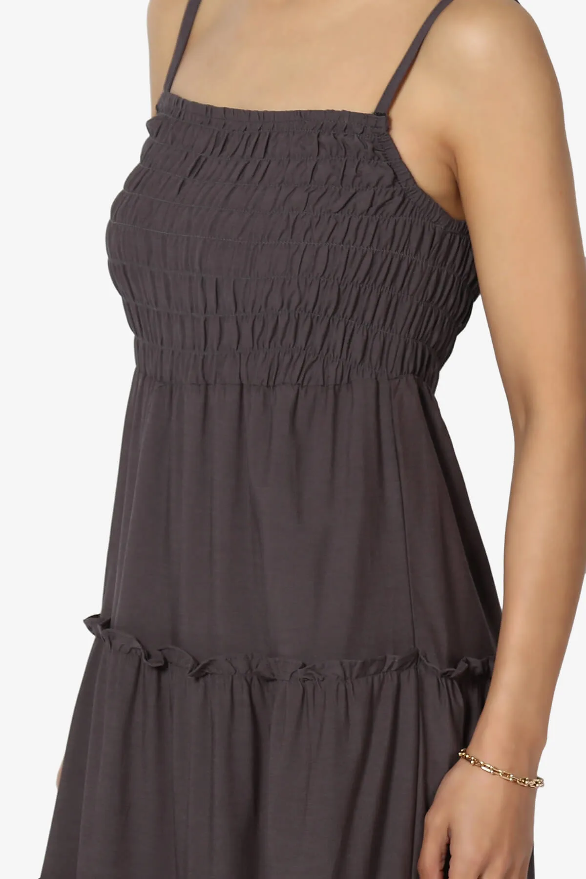 Cassie Smocked Cami Tiered Maxi Dress