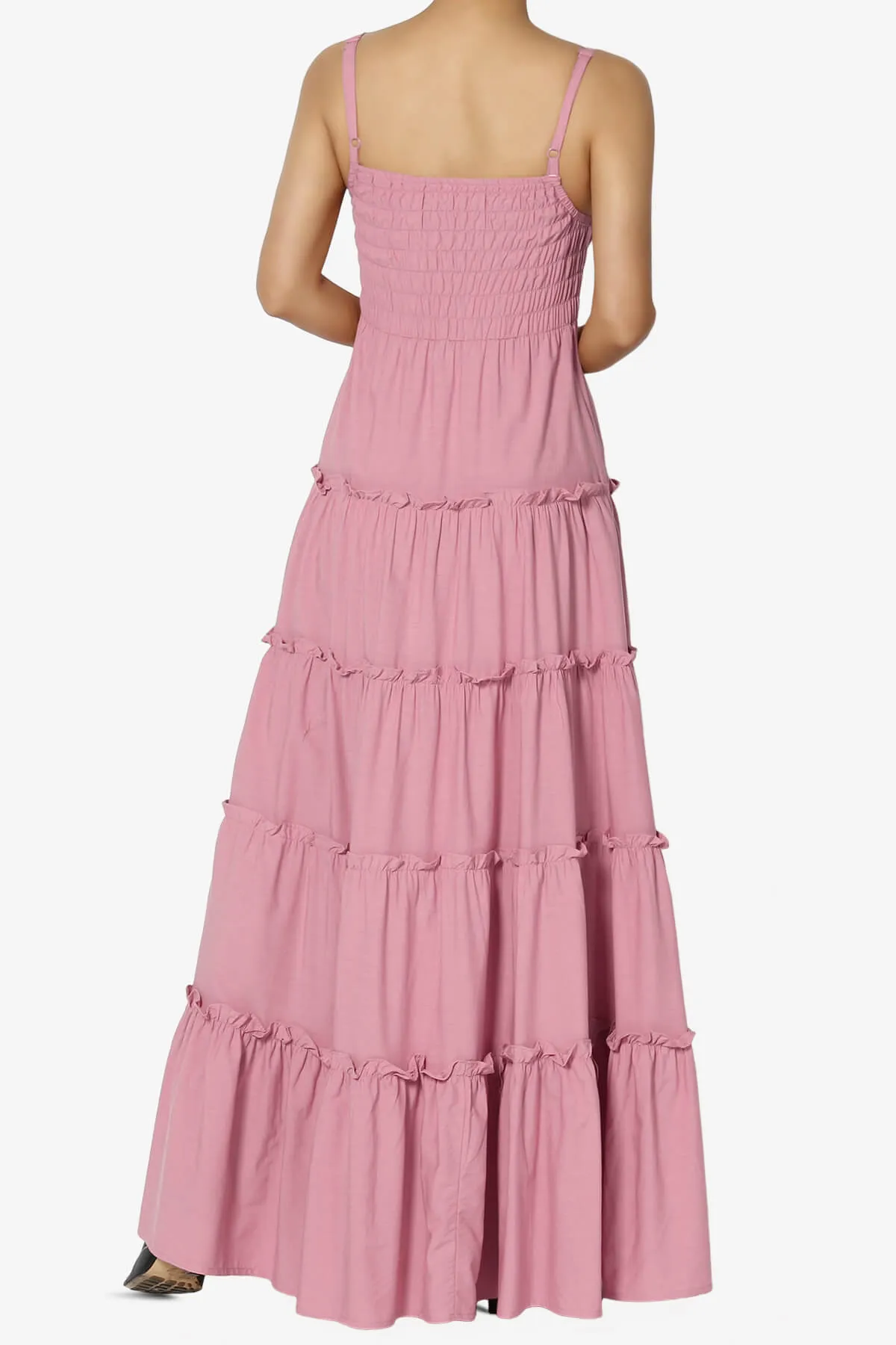 Cassie Smocked Cami Tiered Maxi Dress