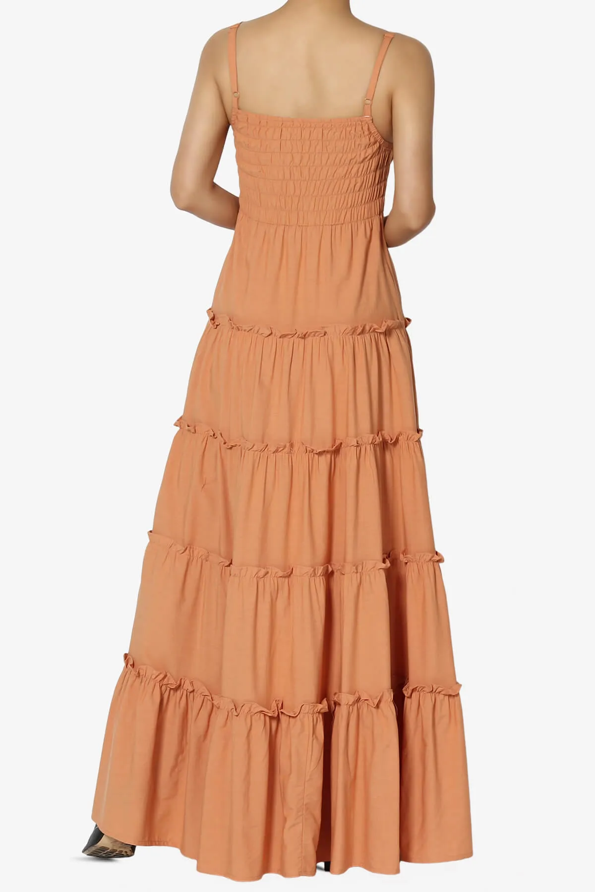 Cassie Smocked Cami Tiered Maxi Dress