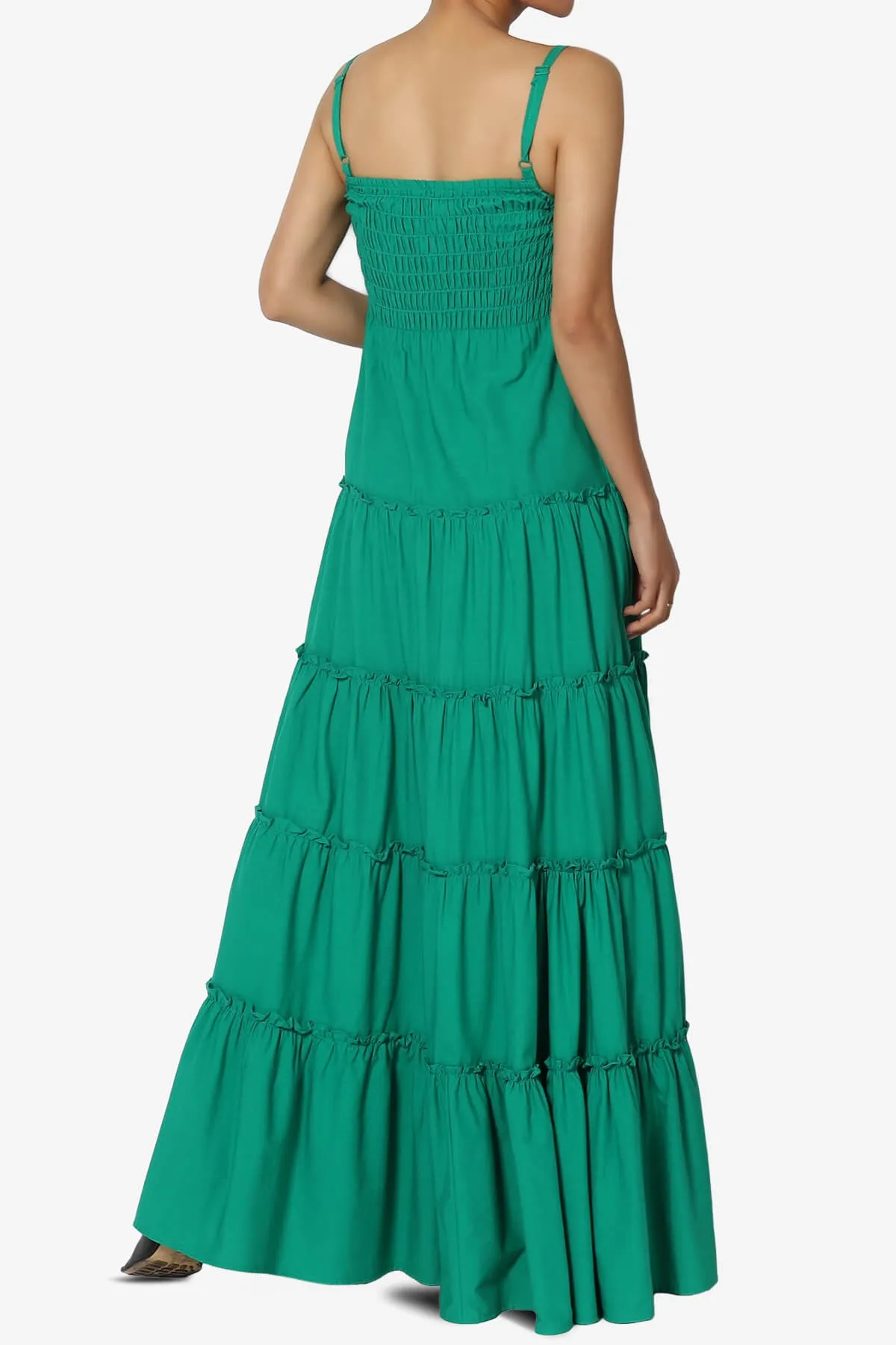 Cassie Smocked Cami Tiered Maxi Dress