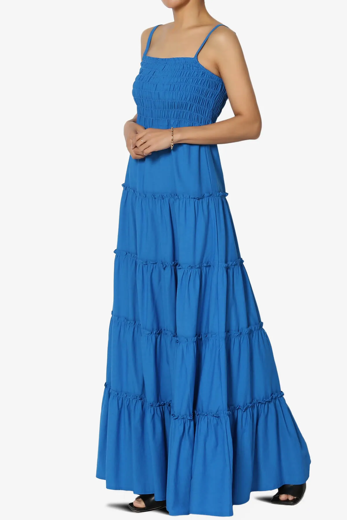 Cassie Smocked Cami Tiered Maxi Dress