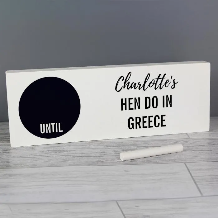 Chalk Countdown block Personalised with any Event