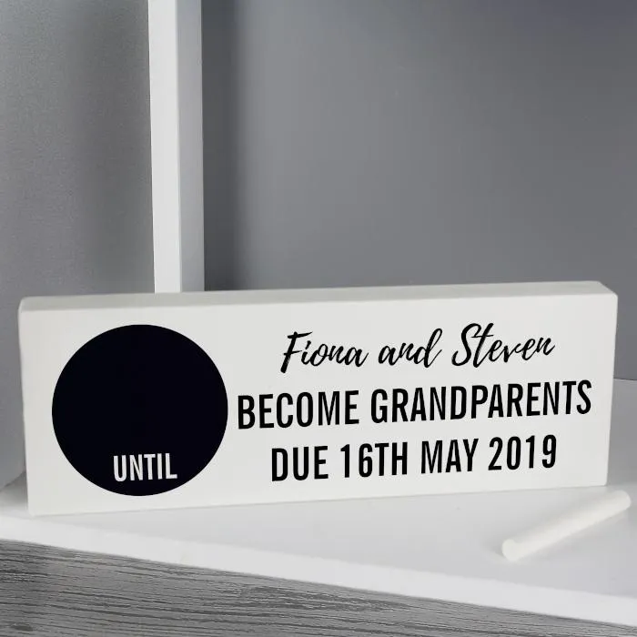 Chalk Countdown block Personalised with any Event