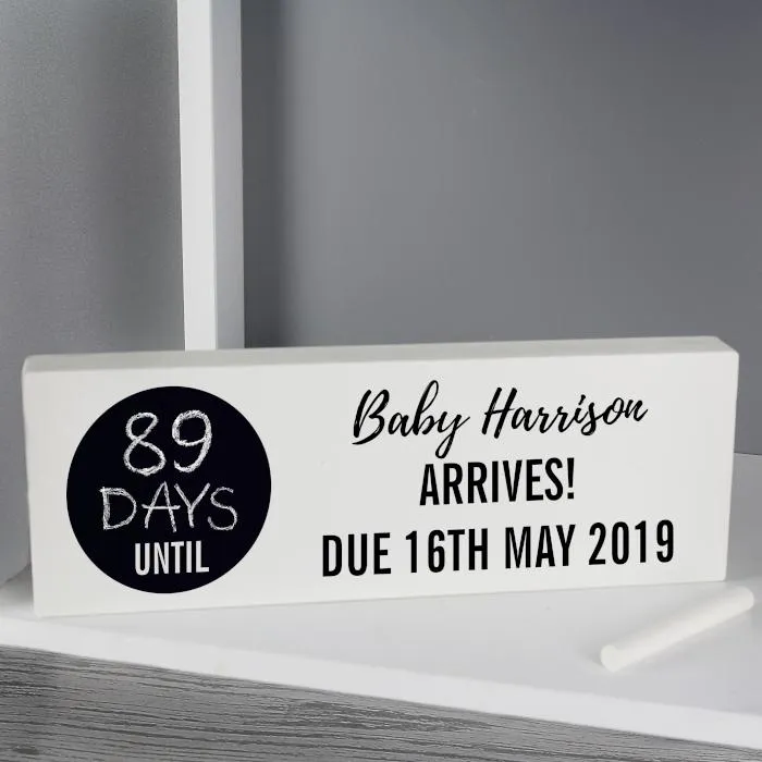 Chalk Countdown block Personalised with any Event