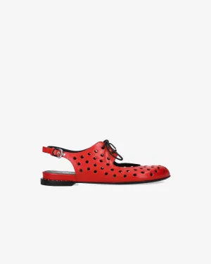 Chanel Lace-up Drilled with Studded Heel
