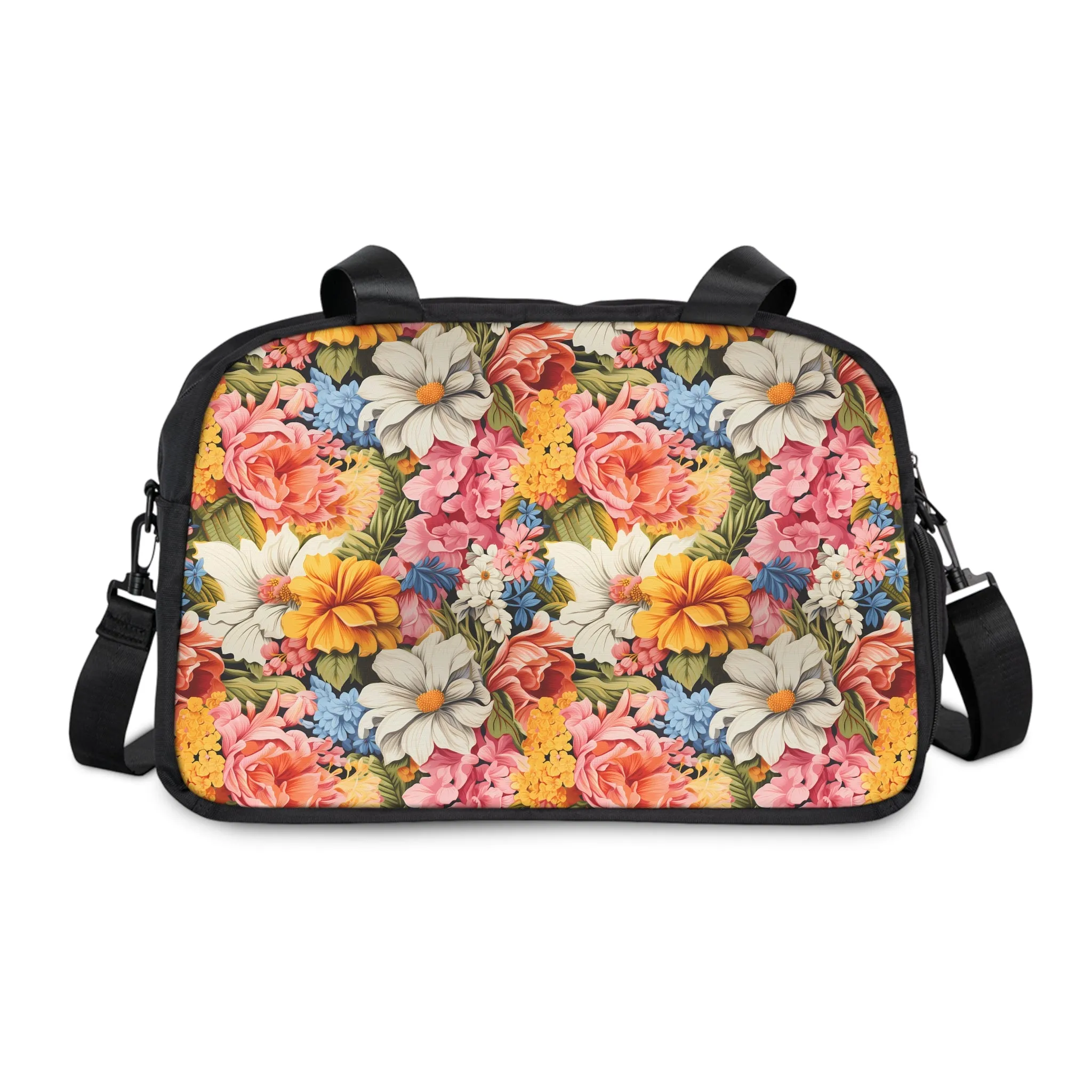 Chic Floral Fitness Gym Bag - Timeless Elegance, Everyday Function: Carry the Charm of English Gardens.