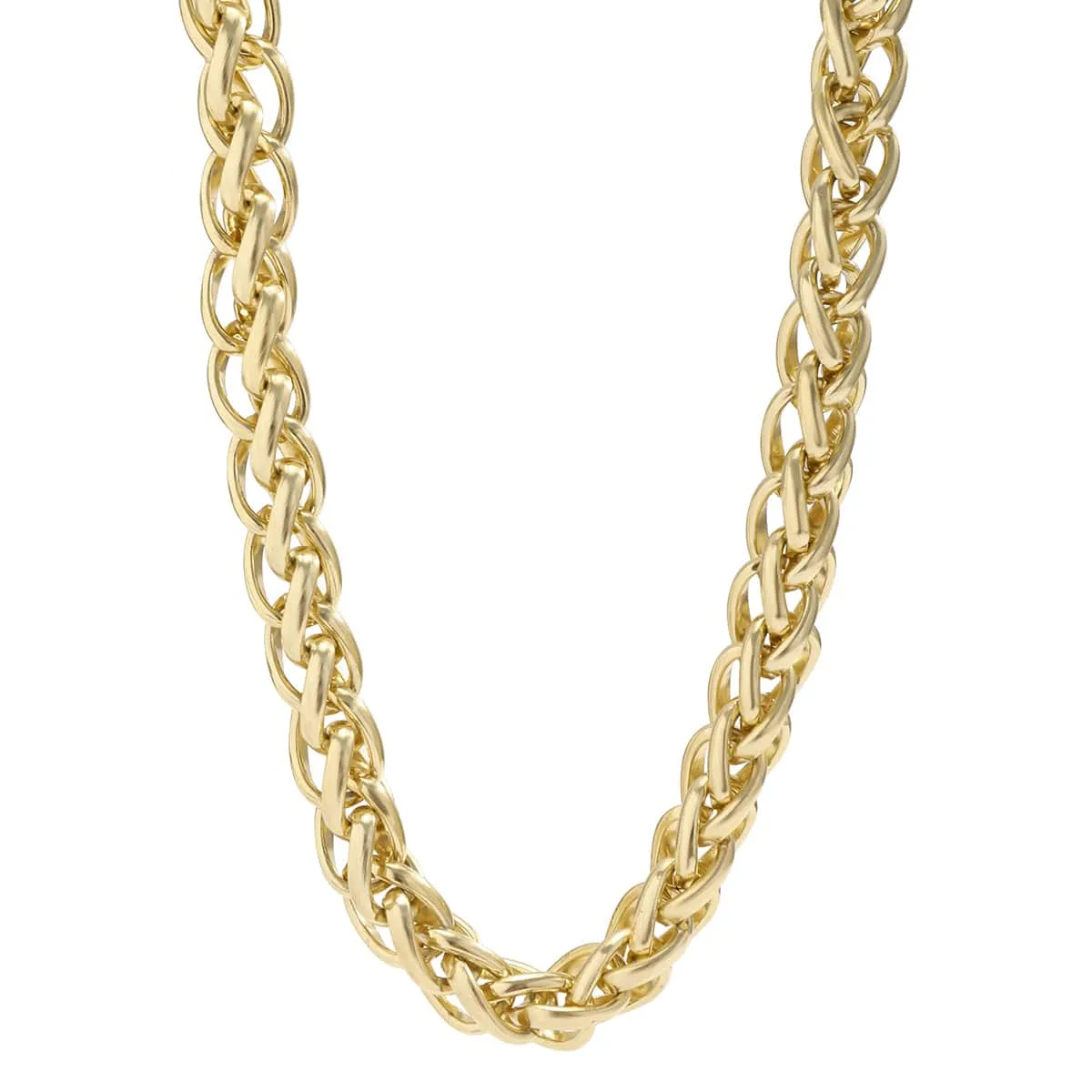 Chic Gold Silver Plated Chunky Braided Chain Necklace