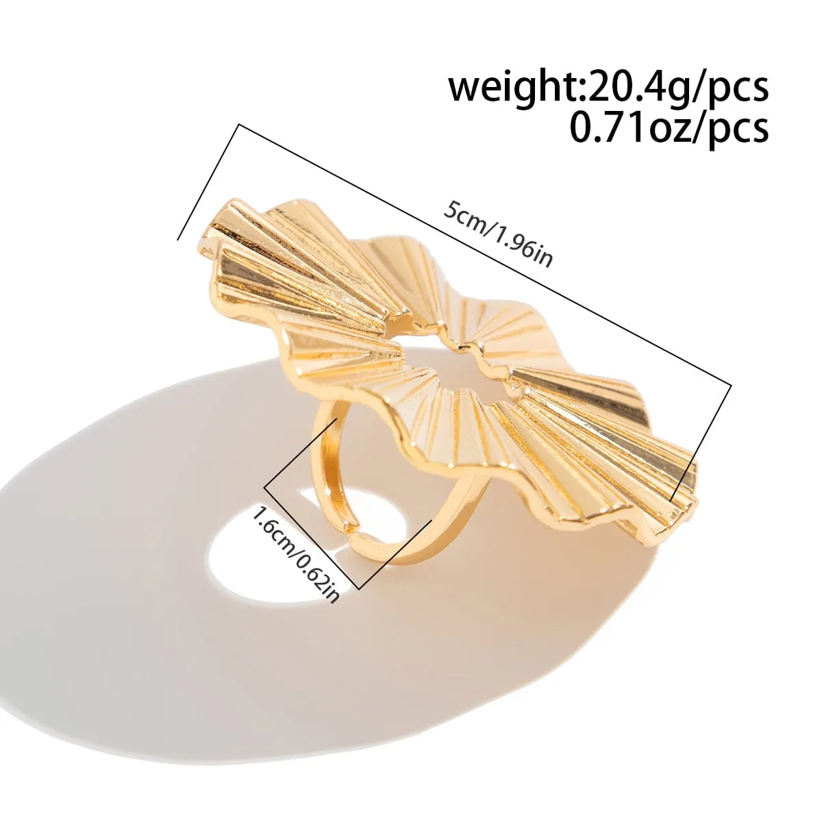 Chic Gold Silver Tone Flower Lotus Leaf Pearl Tassel Open Ring Set