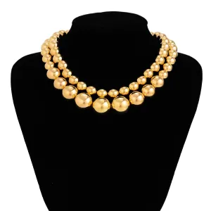 Chic Layered Chunky Ball Chain Choker Necklace Set