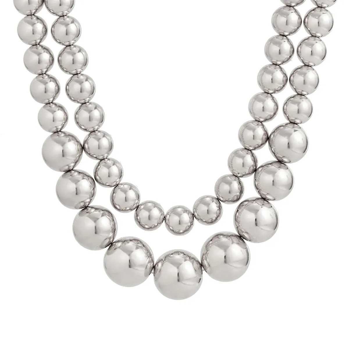 Chic Layered Chunky Ball Chain Choker Necklace Set