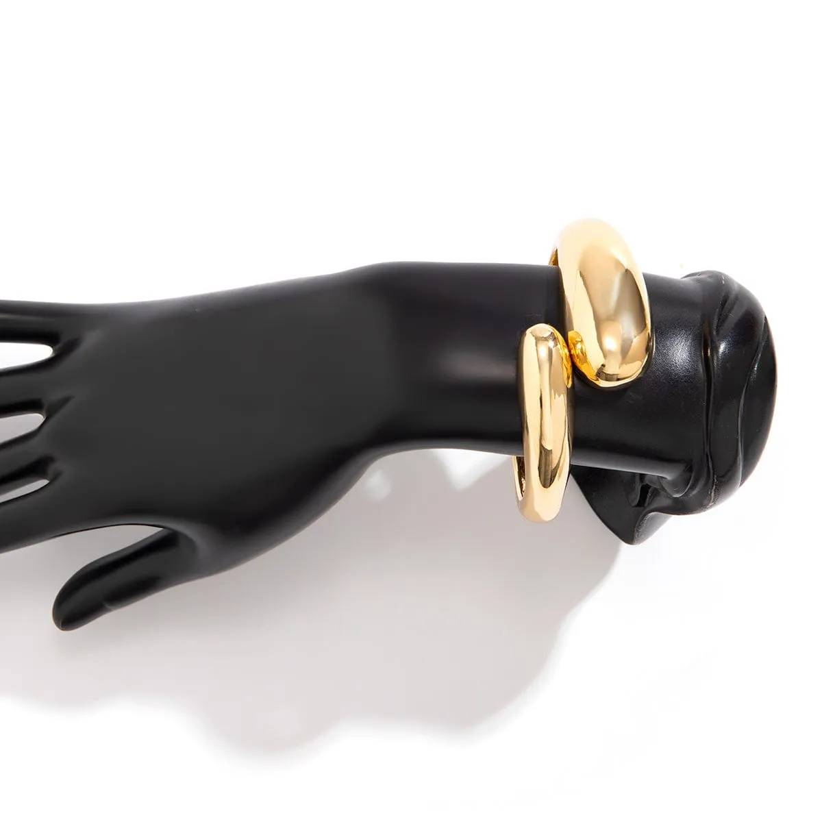 Chunky Gold Silver Plated Abstract Snake Bangle Bracelet