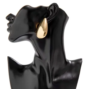 Chunky Gold Silver Plated Glossy Waterdrop Earrings