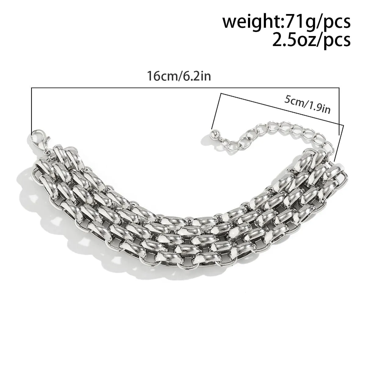 Chunky Mesh Popcorn Chain Bracelet