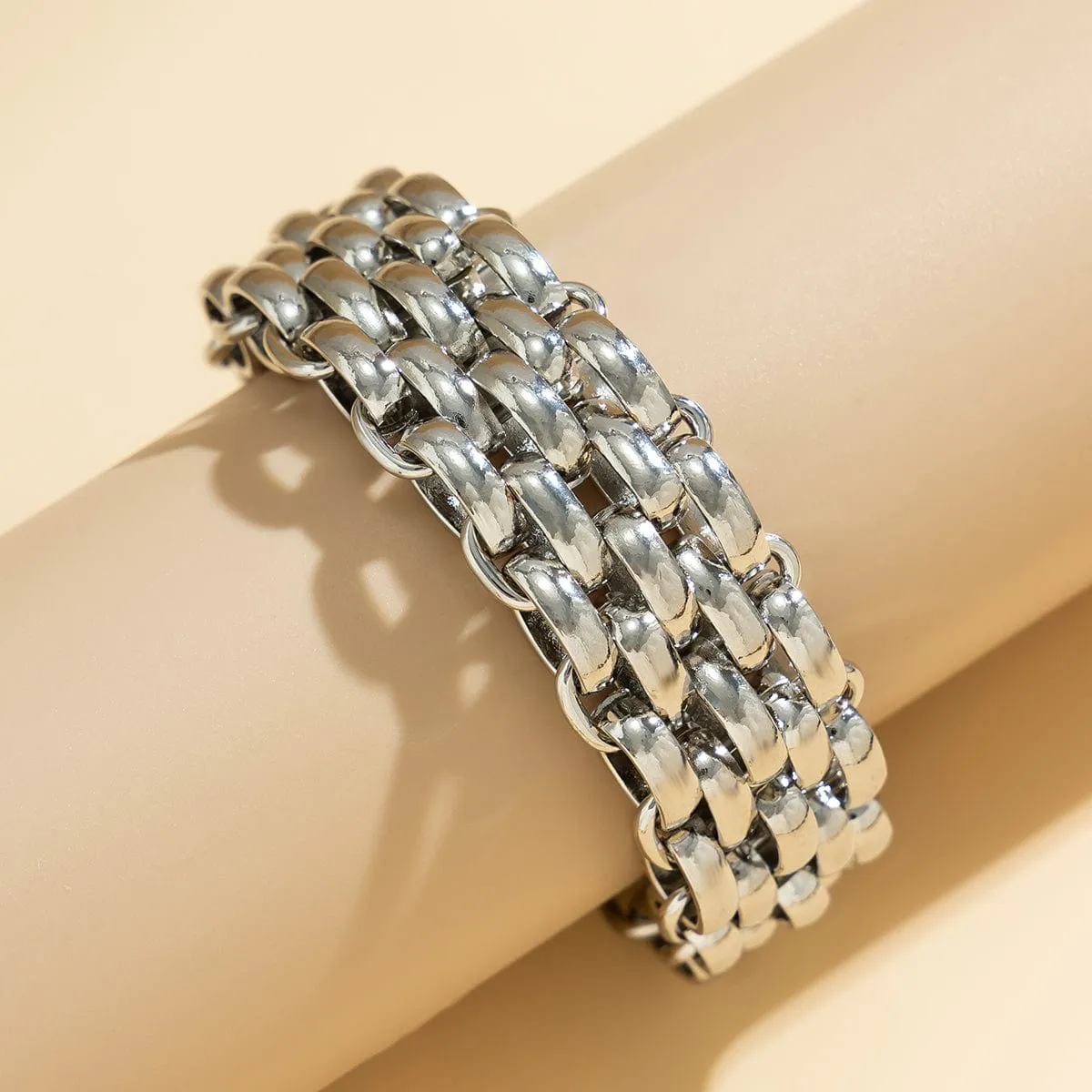Chunky Mesh Popcorn Chain Bracelet