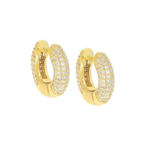 Chunky Pavé Huggie Earring