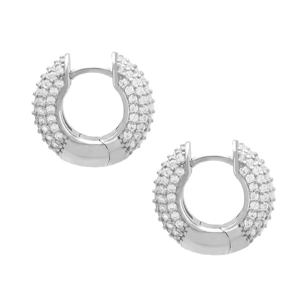 Chunky Pavé Huggie Earring