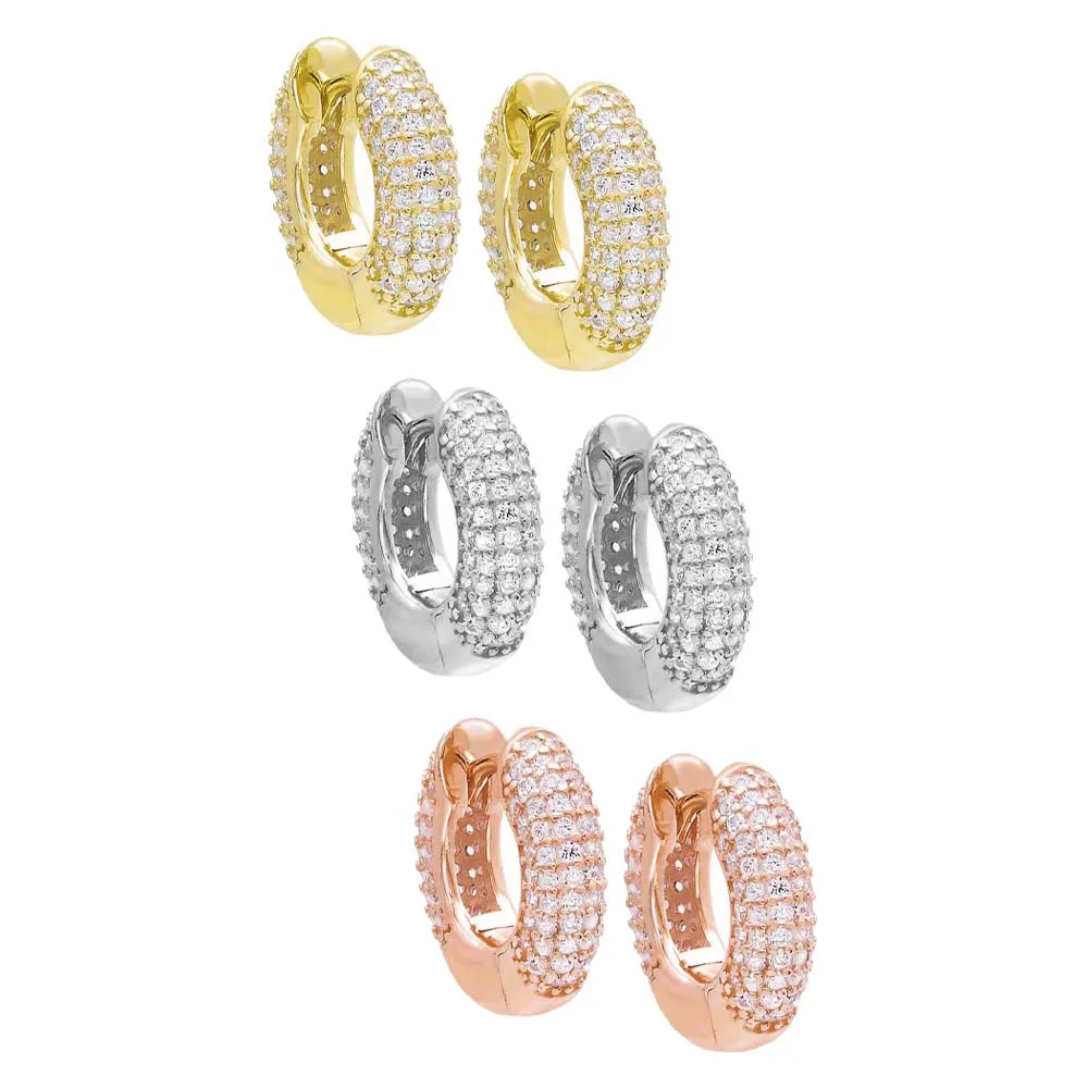 Chunky Pavé Huggie Earring