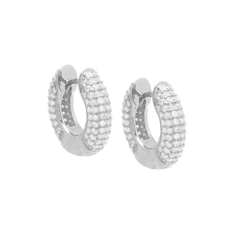 Chunky Pavé Huggie Earring