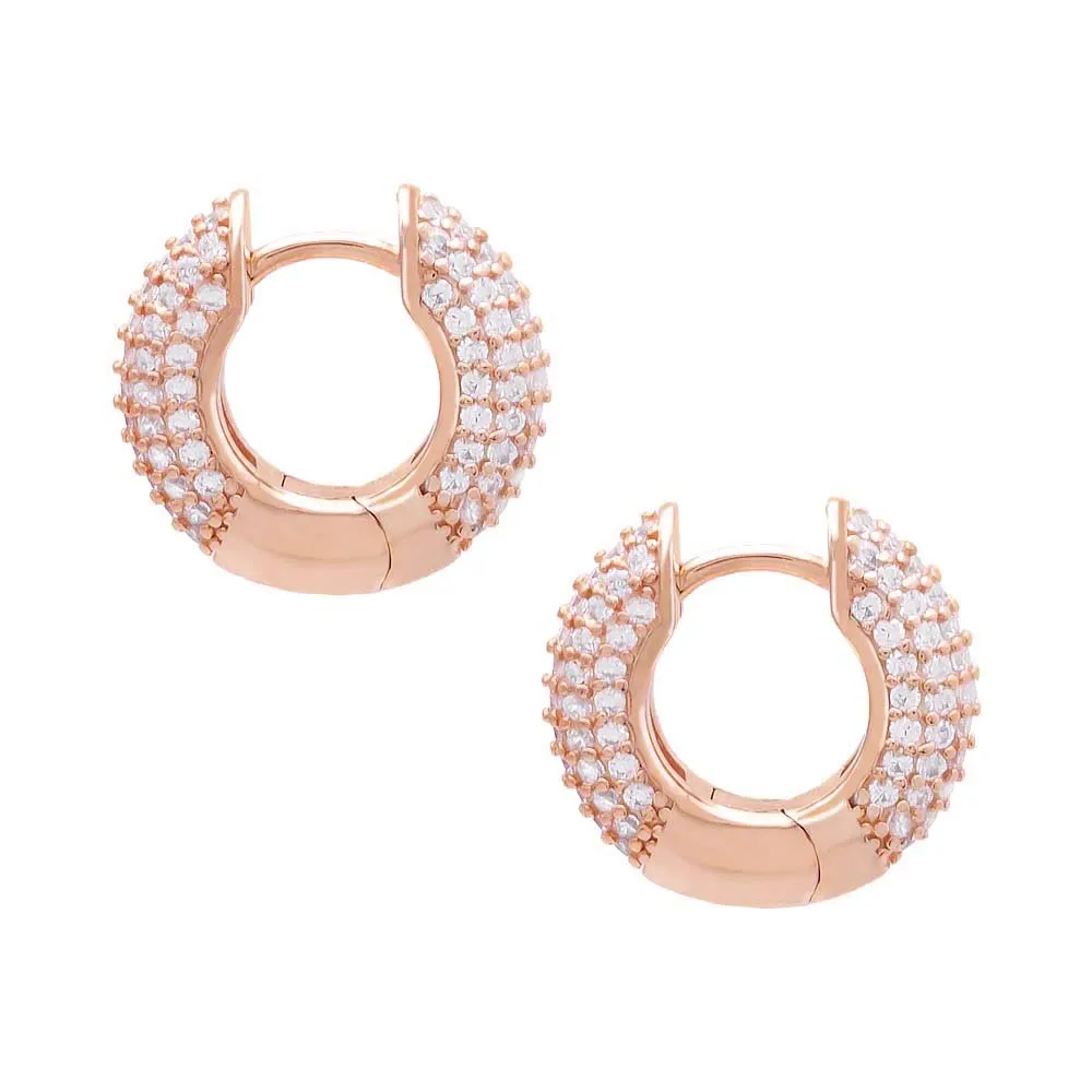 Chunky Pavé Huggie Earring