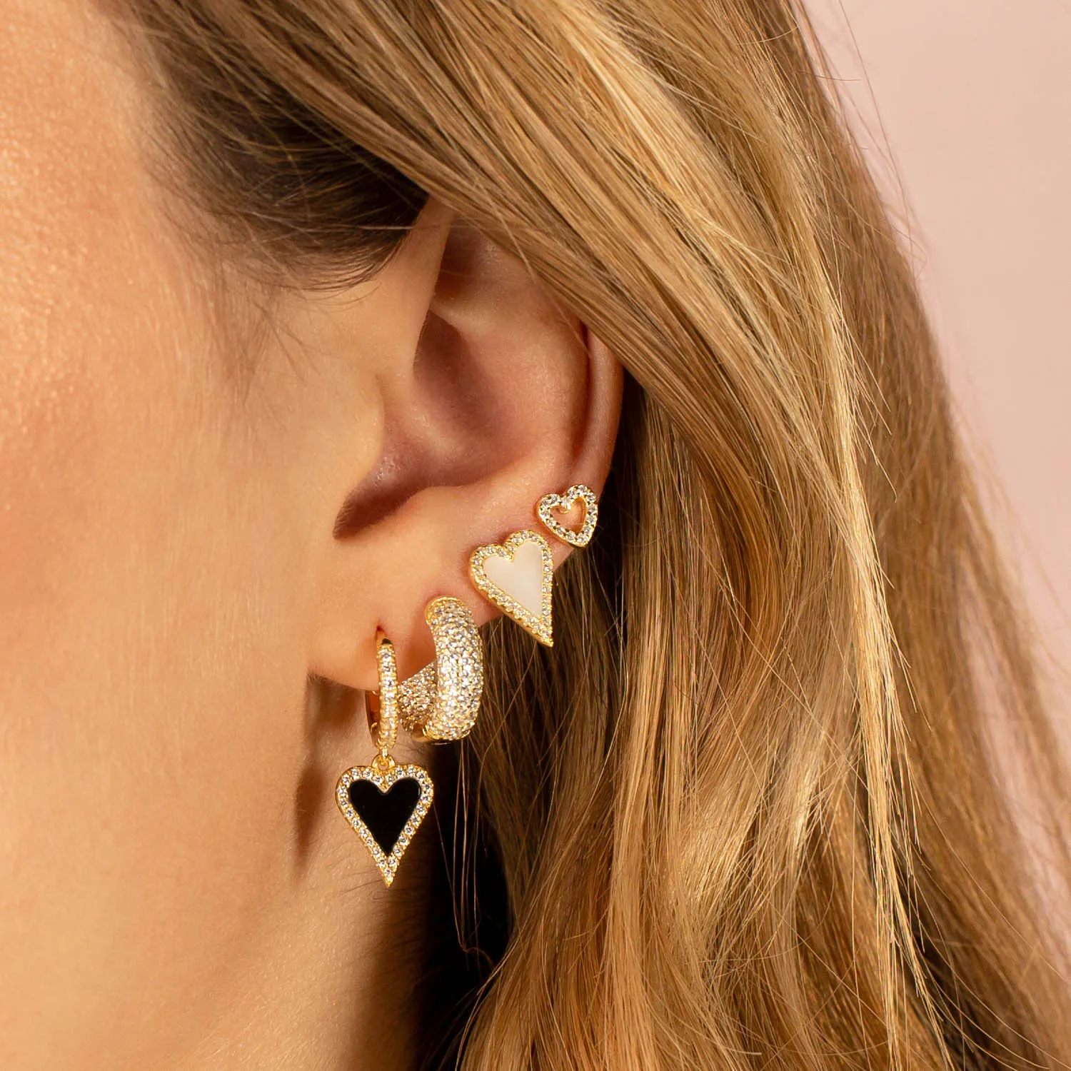 Chunky Pavé Huggie Earring
