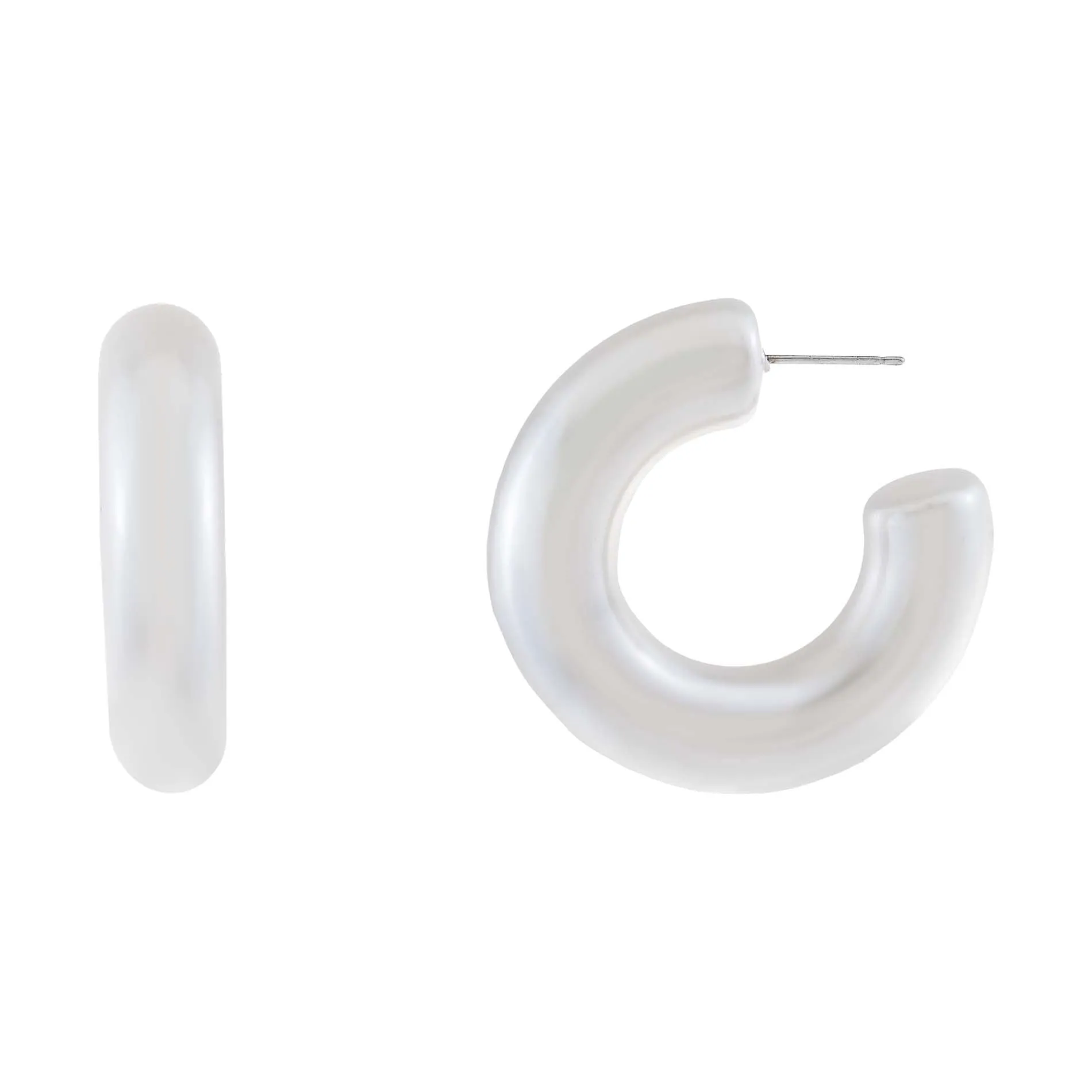 Chunky Pearl Hoop Earring