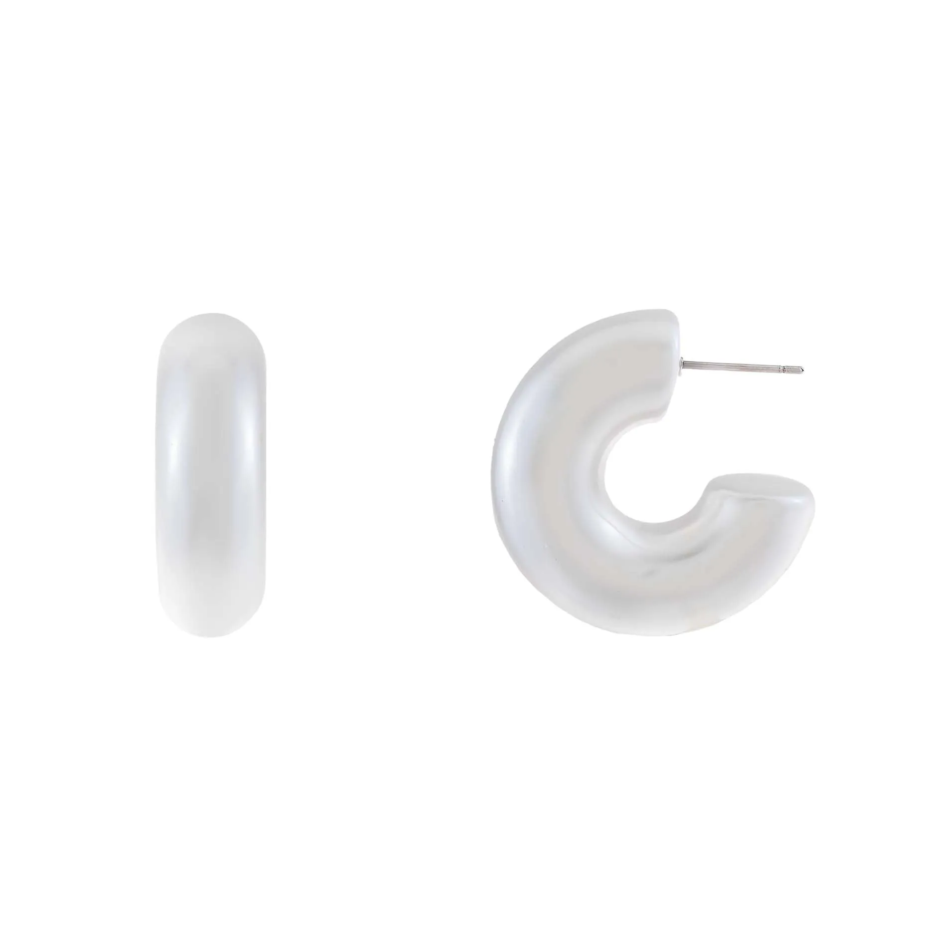 Chunky Pearl Hoop Earring
