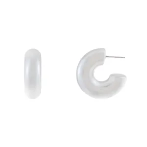 Chunky Pearl Hoop Earring