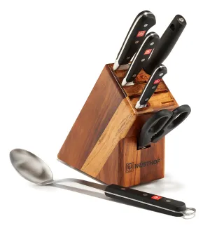 Classic 6pc Block Set with Bonus Spoon Acacia