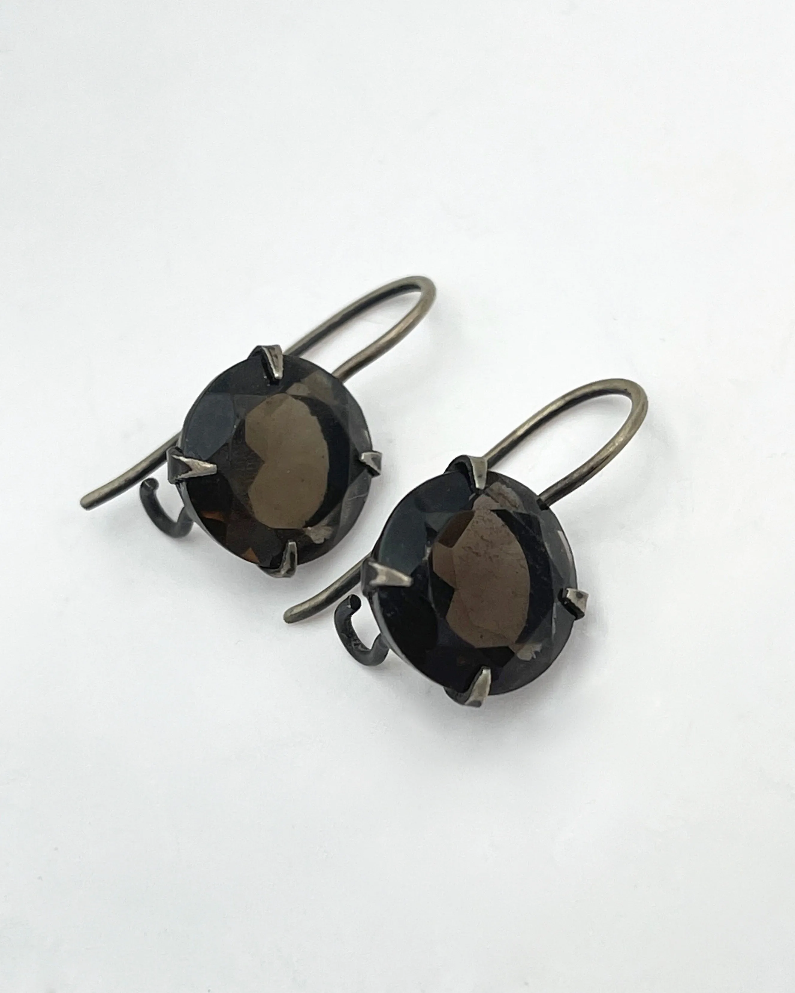 Classic Faceted Stone Drop Earrings