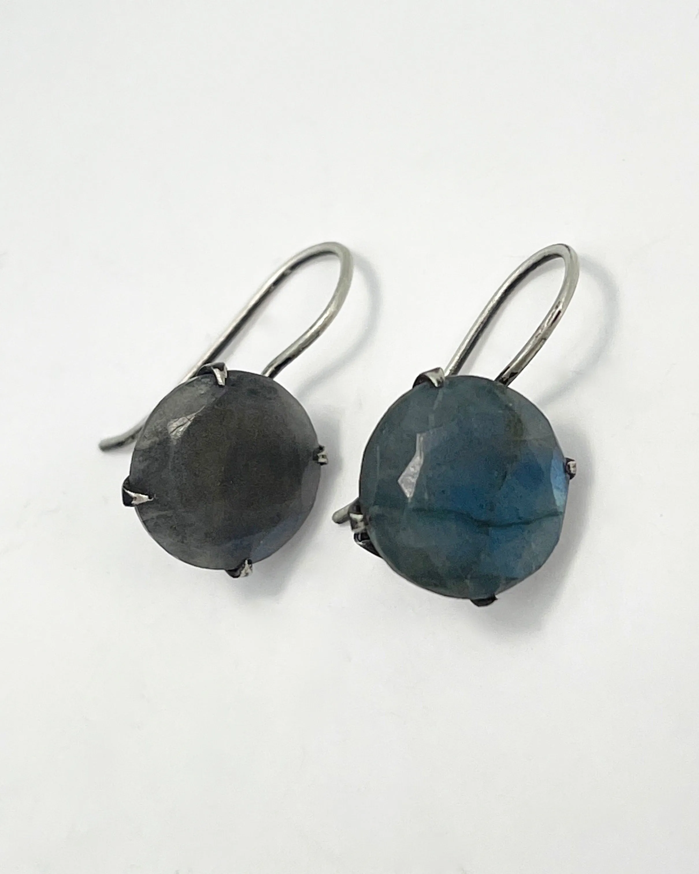 Classic Faceted Stone Drop Earrings