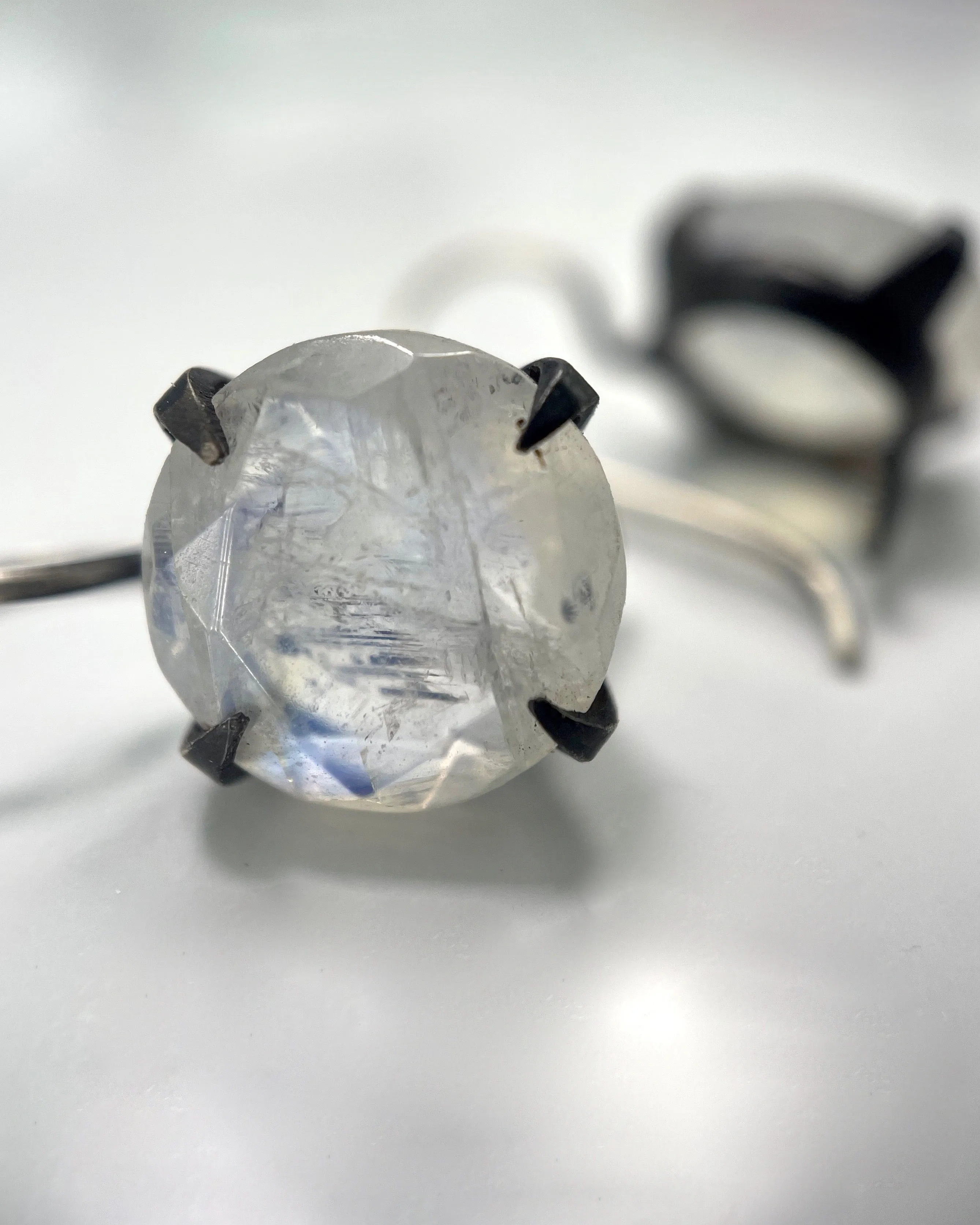 Classic Faceted Stone Drop Earrings