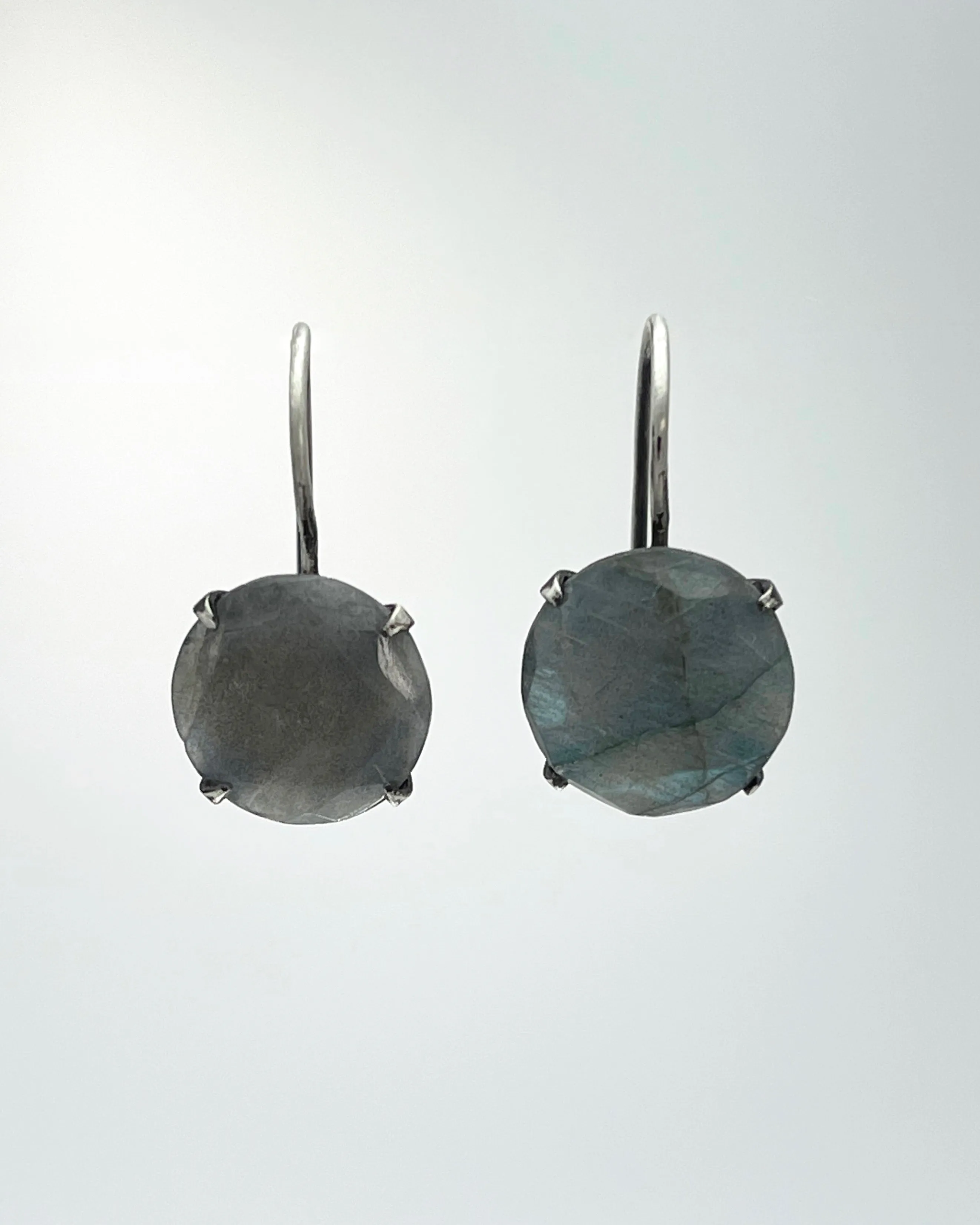 Classic Faceted Stone Drop Earrings
