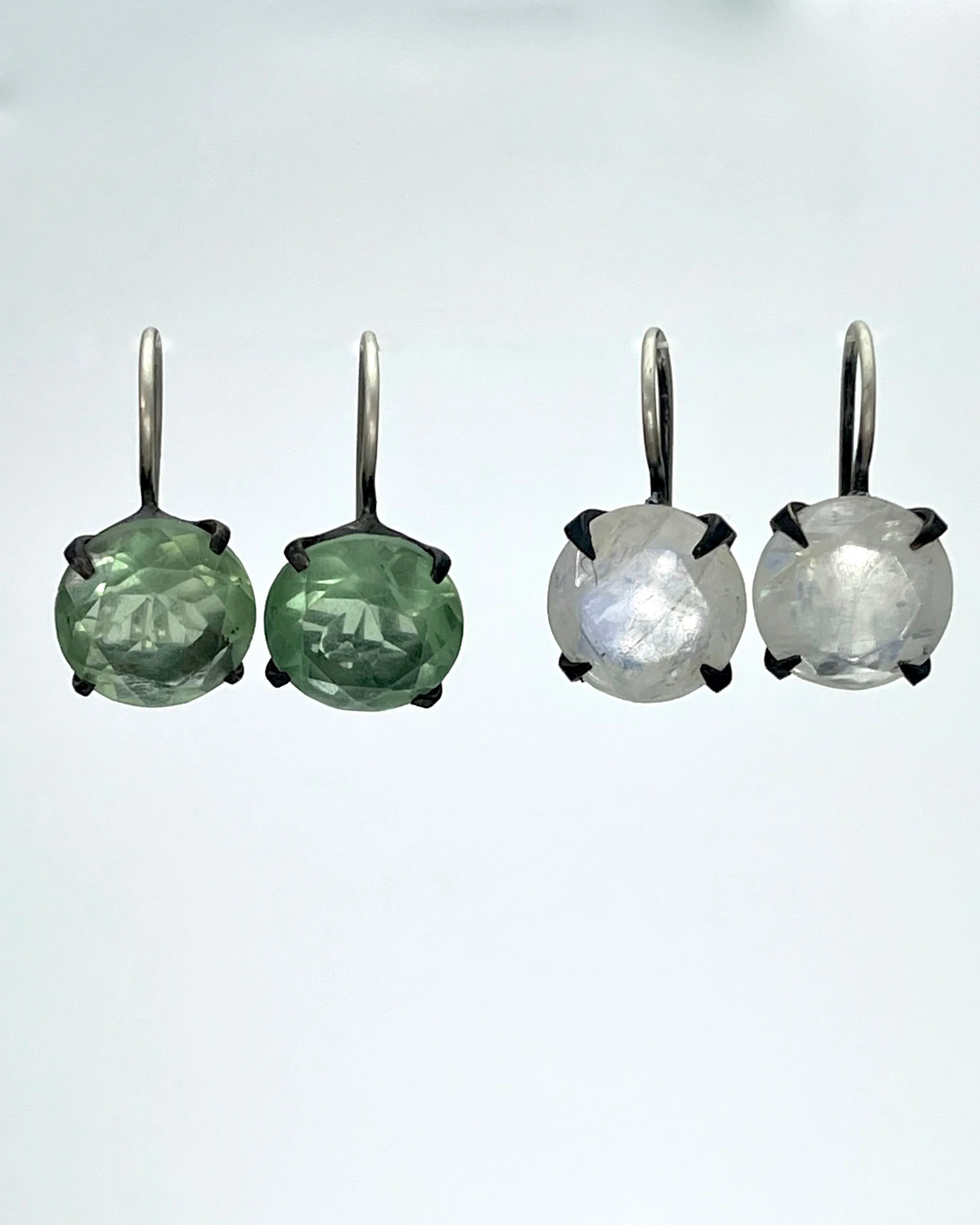 Classic Faceted Stone Drop Earrings