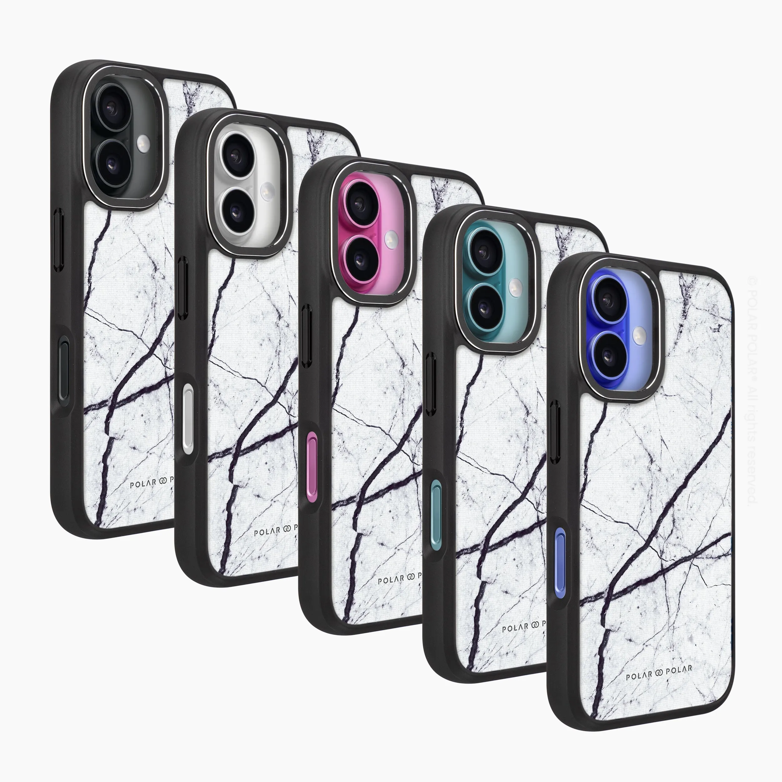 Classic White - iPhone 16 Frosted Black Bumper MagSafe Case