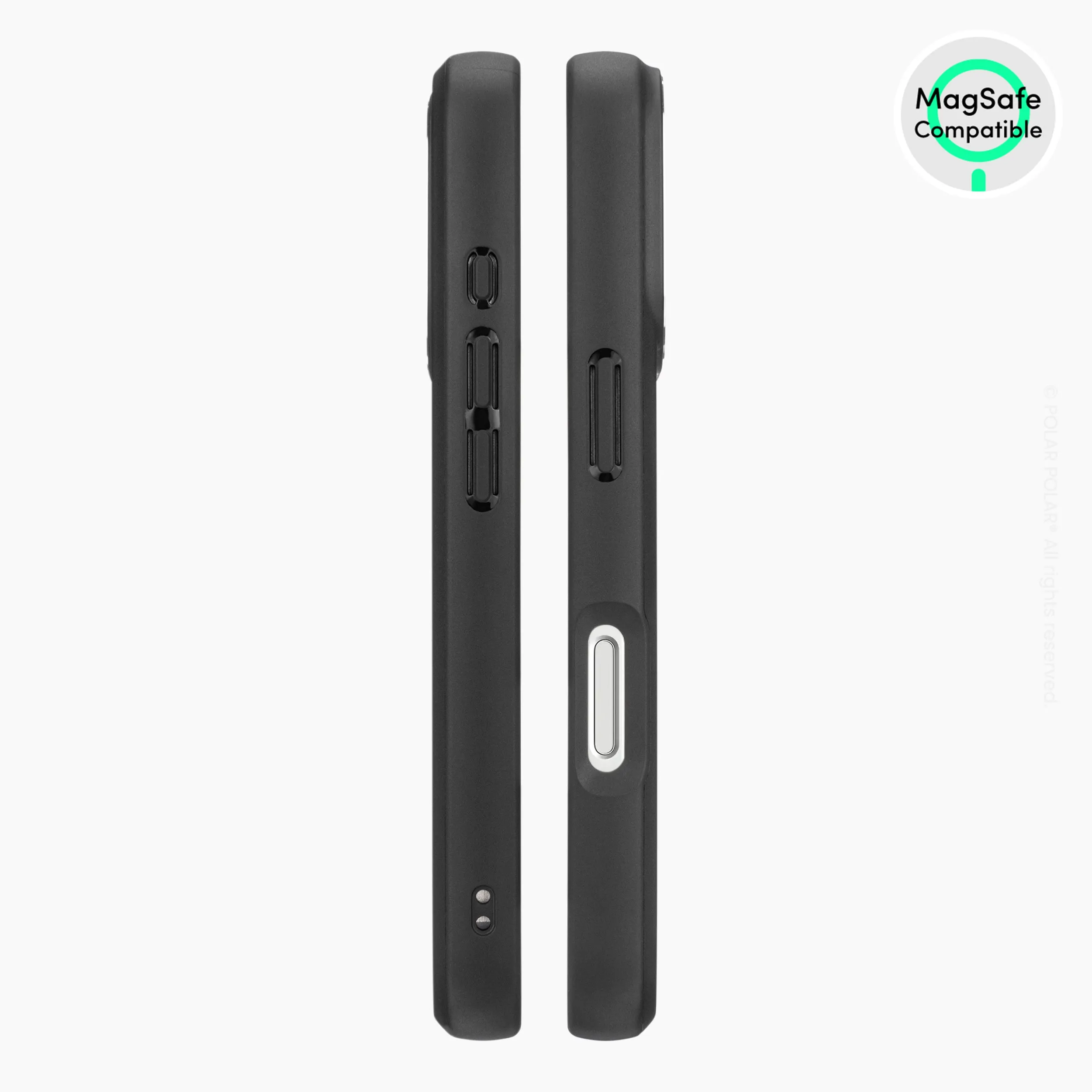 Classic White - iPhone 16 Frosted Black Bumper MagSafe Case
