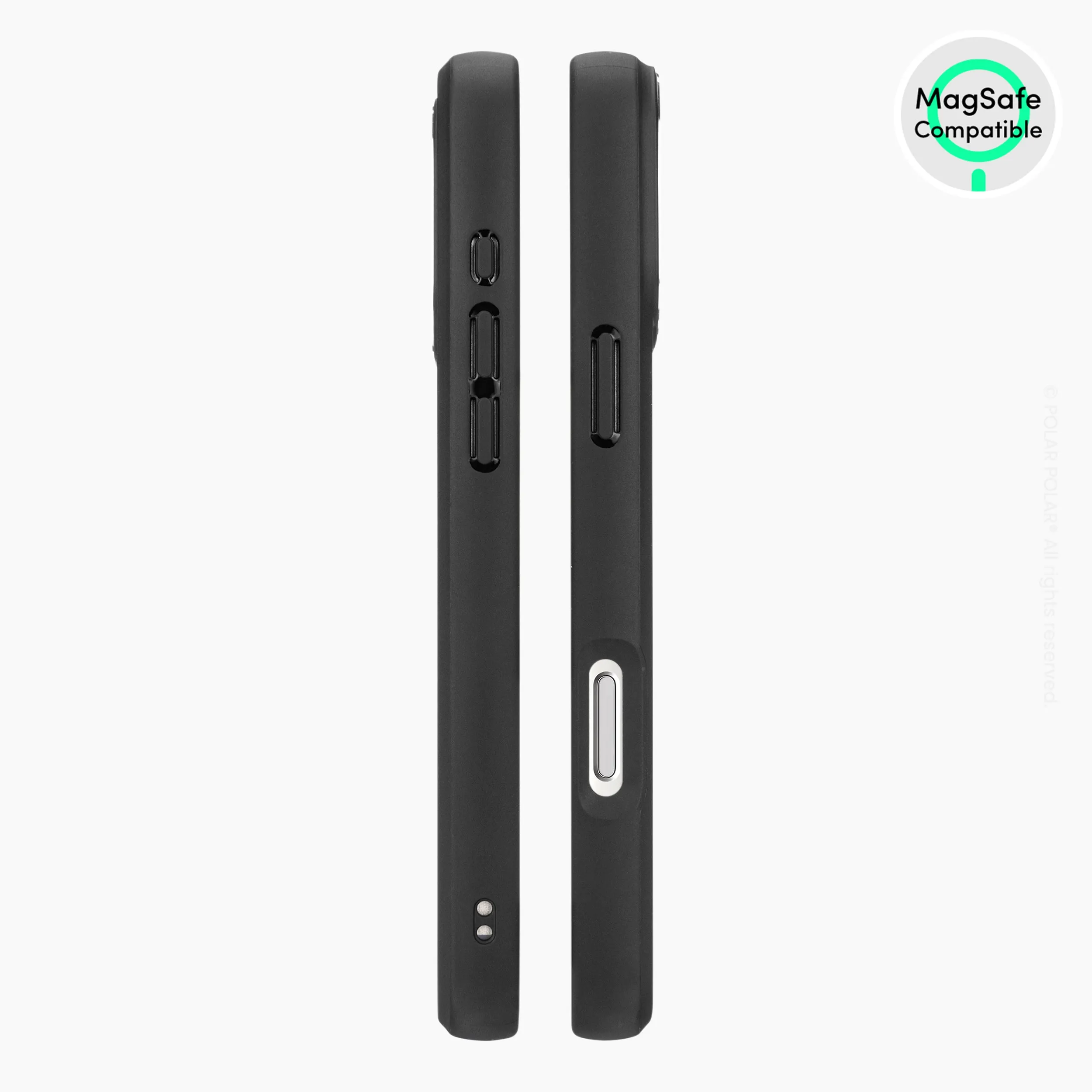Classic White - iPhone 16 Pro Max Frosted Black Bumper MagSafe Case