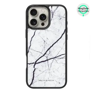Classic White - iPhone 16 Pro Max Frosted Black Bumper MagSafe Case