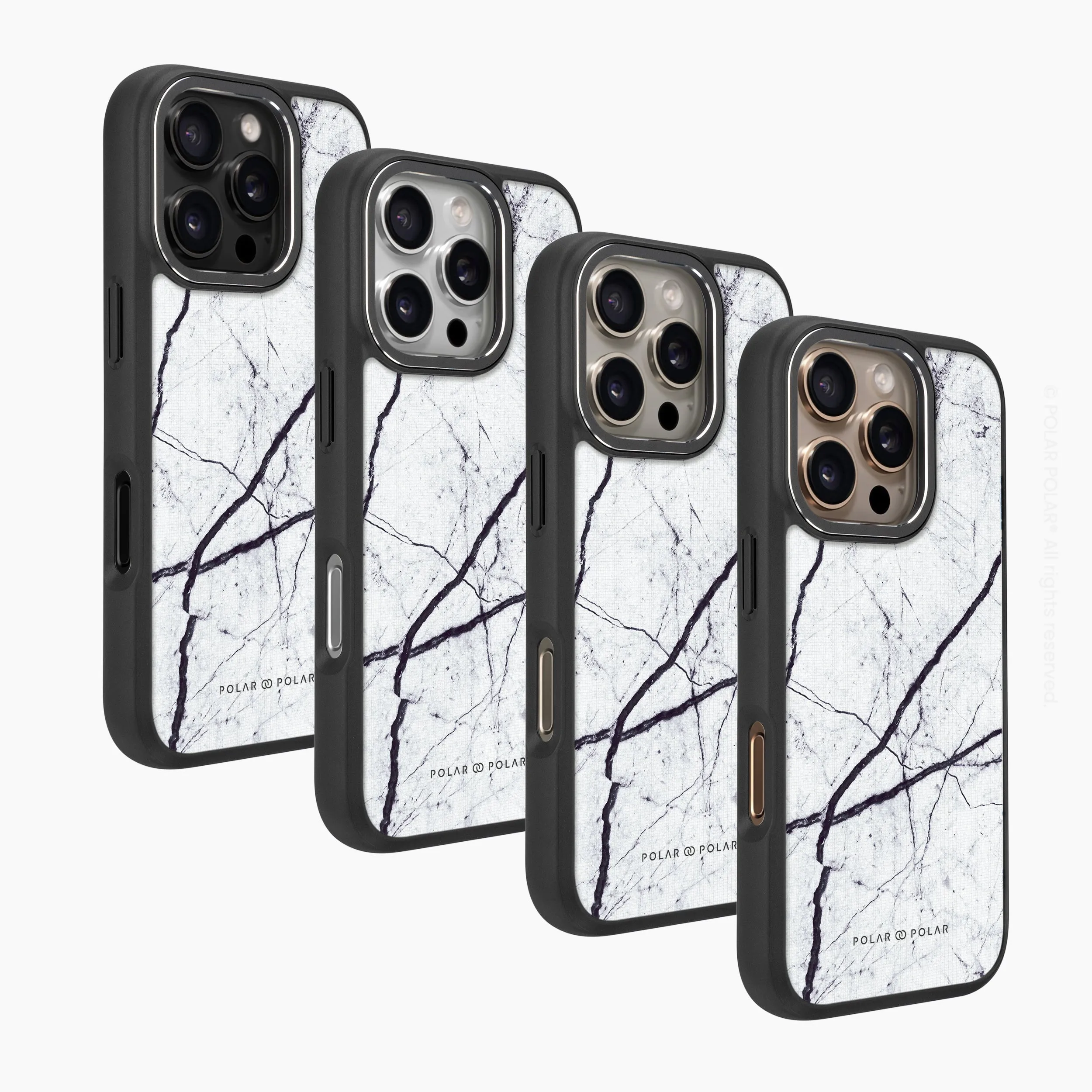 Classic White - iPhone 16 Pro Max Frosted Black Bumper MagSafe Case