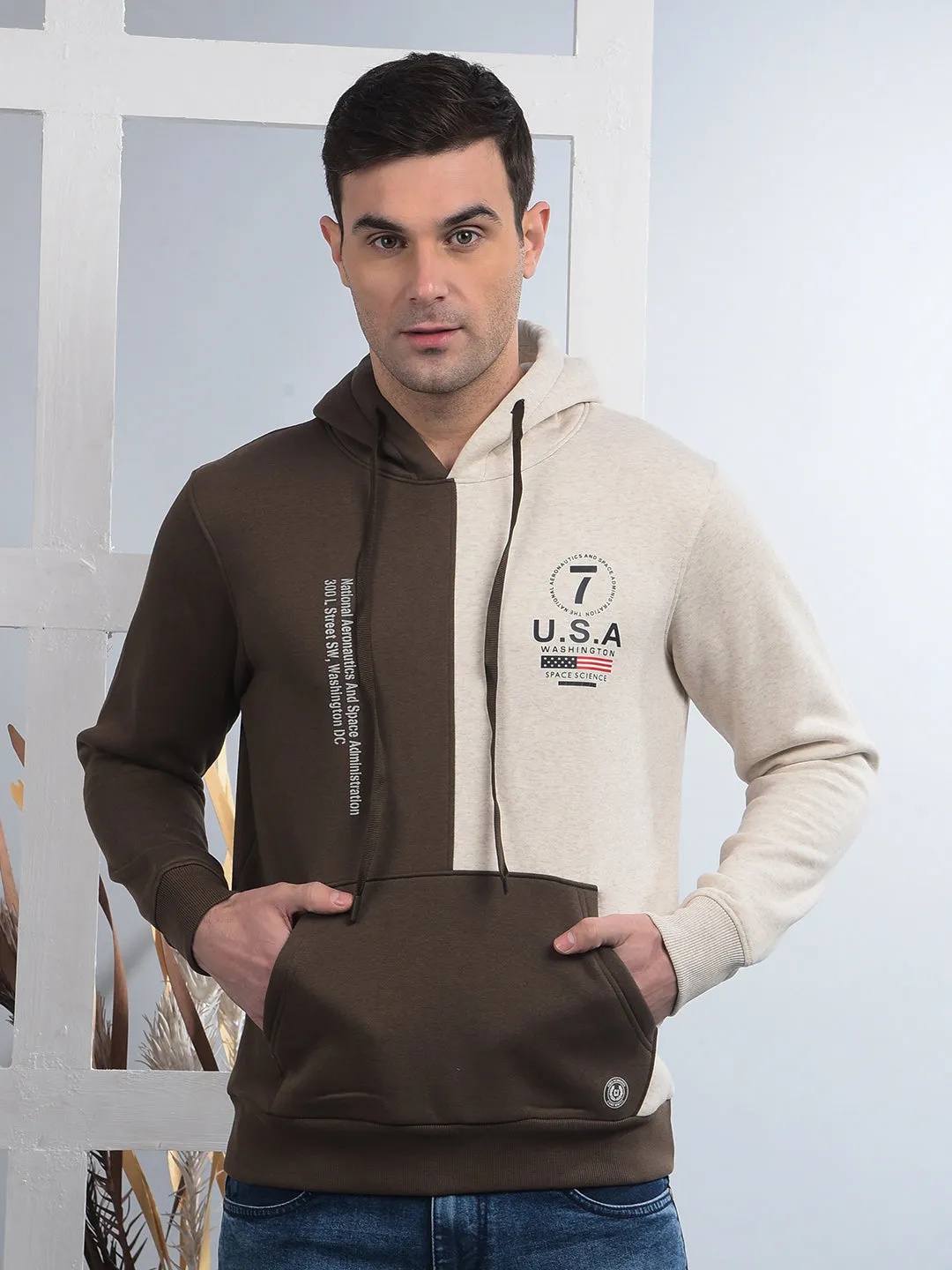 COBB BROWN COLOUR-BLOCK CLASSIC HOODIE