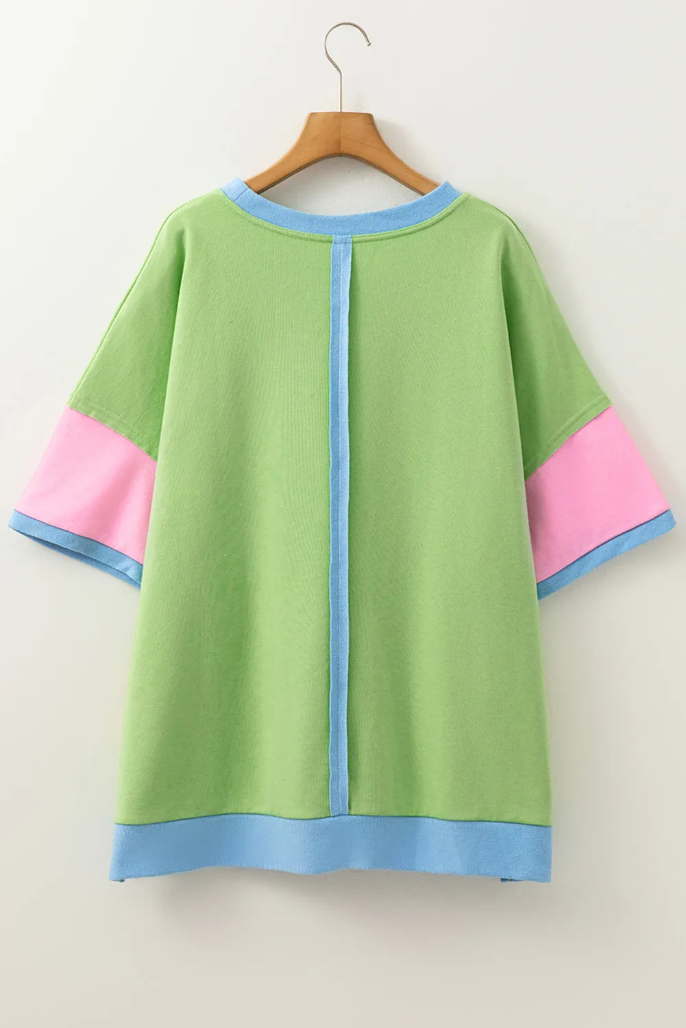 Color Block Patchwork Curvy Size T