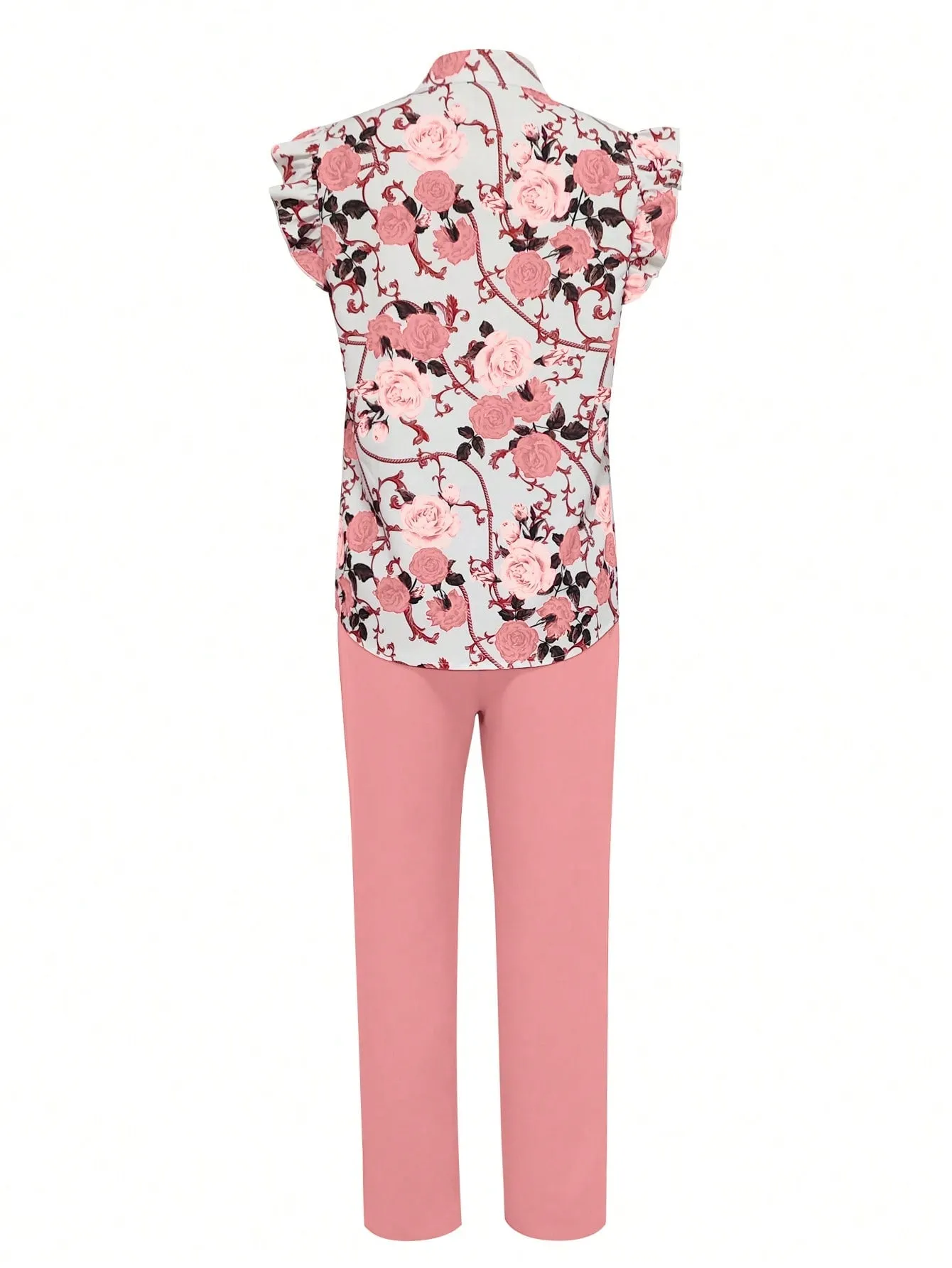 Conjunto de blusa floral y pantalones - Cherry Vibes