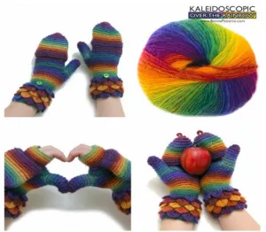 Crocodile Stitch Convertible Mittens Kit - S/M