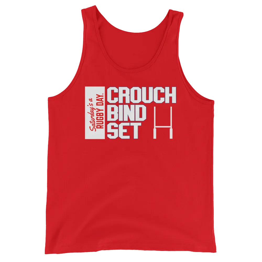 Crouch, Bind, Set Red Block Tank Top